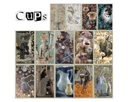 Suit of Cups Stickers (Mixed Media Tarot)