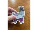 Asexual Pride Llama Sticker, Vinyl, 2.14"x3"