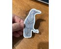 Crow Sticker, Vinyl, 2.11"x3"