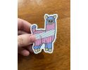 Transgender Pride Llama Sticker, Vinyl, 1.99"x3"